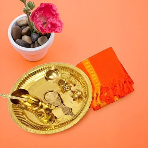 Swastika Brass Set With Cloth
